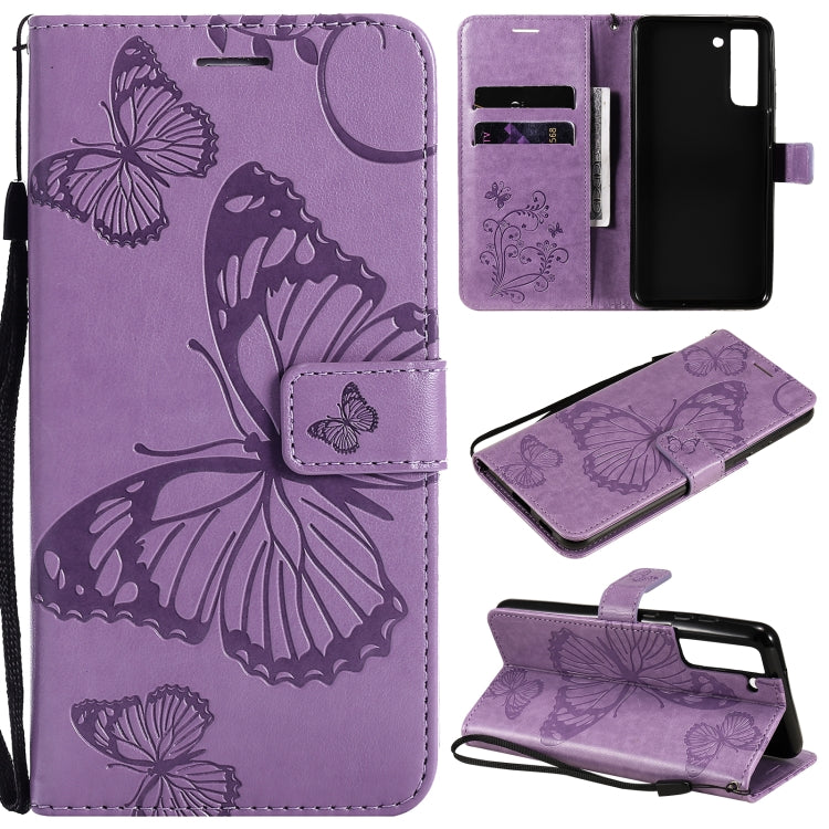 Pressed Printing Butterfly Pattern Horizontal Flip PU Leather Case with Holder & Card Slots & Wallet & Lanyard, For Xiaomi Redmi Note 10 4G, For Xiaomi Redmi Note 10 Pro 4G, For Samsung Galaxy A32 4G, For Samsung Galaxy S21 FE