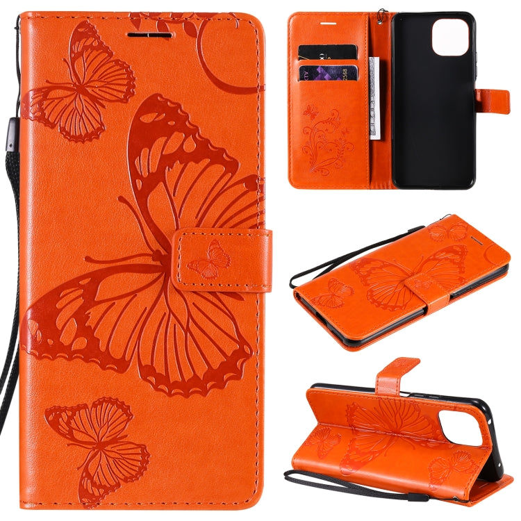 Pressed Printing Butterfly Pattern Horizontal Flip PU Leather Case with Holder & Card Slots & Wallet & Lanyard, For Xiaomi Mi 11 Lite, For Xiaomi Mi 11 Pro