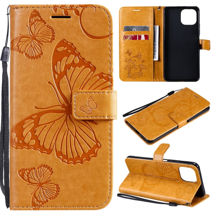 Pressed Printing Butterfly Pattern Horizontal Flip PU Leather Case with Holder & Card Slots & Wallet & Lanyard, For Xiaomi Mi 11 Lite, For Xiaomi Mi 11 Pro