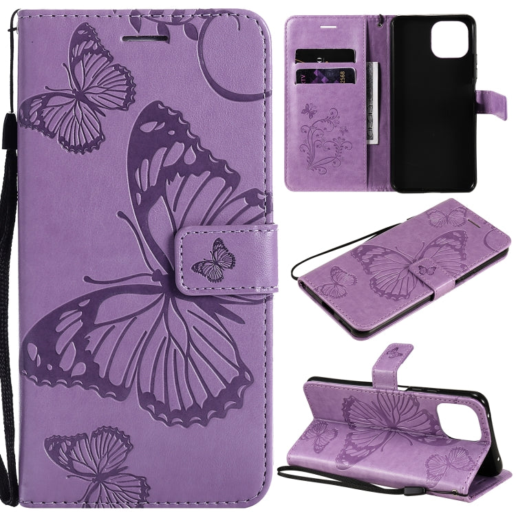 Pressed Printing Butterfly Pattern Horizontal Flip PU Leather Case with Holder & Card Slots & Wallet & Lanyard, For Xiaomi Mi 11 Lite, For Xiaomi Mi 11 Pro