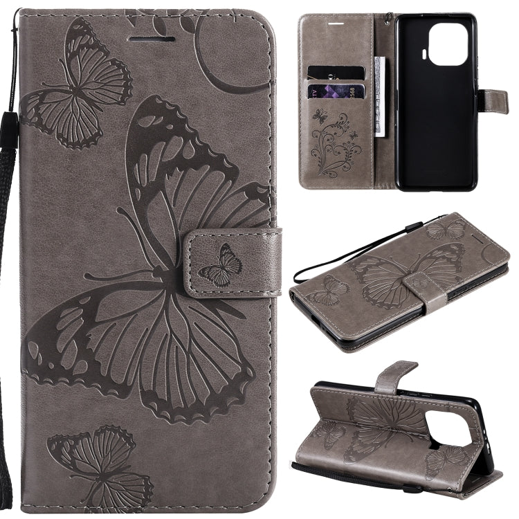 Pressed Printing Butterfly Pattern Horizontal Flip PU Leather Case with Holder & Card Slots & Wallet & Lanyard, For Xiaomi Mi 11 Lite, For Xiaomi Mi 11 Pro