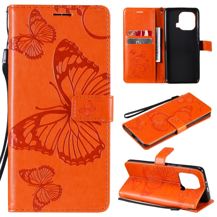 Pressed Printing Butterfly Pattern Horizontal Flip PU Leather Case with Holder & Card Slots & Wallet & Lanyard, For Xiaomi Mi 11 Lite, For Xiaomi Mi 11 Pro