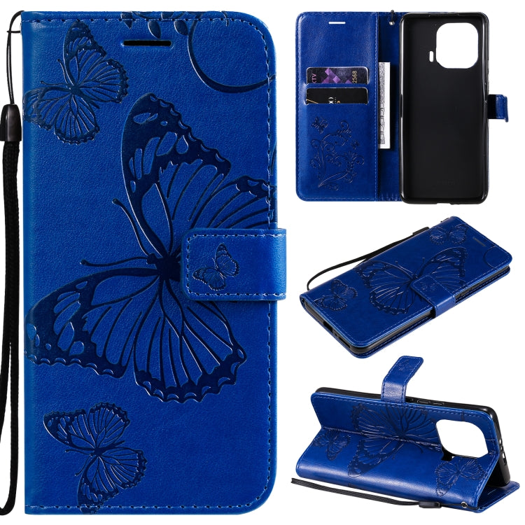 Pressed Printing Butterfly Pattern Horizontal Flip PU Leather Case with Holder & Card Slots & Wallet & Lanyard, For Xiaomi Mi 11 Lite, For Xiaomi Mi 11 Pro