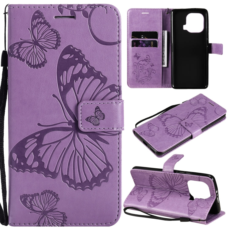 Pressed Printing Butterfly Pattern Horizontal Flip PU Leather Case with Holder & Card Slots & Wallet & Lanyard, For Xiaomi Mi 11 Lite, For Xiaomi Mi 11 Pro