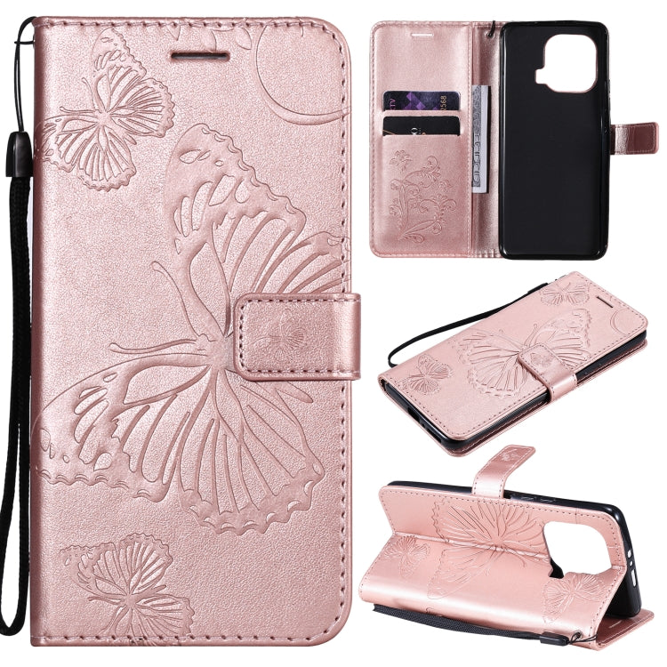 Pressed Printing Butterfly Pattern Horizontal Flip PU Leather Case with Holder & Card Slots & Wallet & Lanyard, For Xiaomi Mi 11 Lite, For Xiaomi Mi 11 Pro