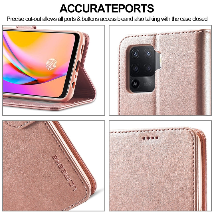LC.IMEEKE Calf Texture Horizontal Flip Leather Case, with Holder &amp; Card Slots &amp; Wallet, For OPPO Realme 8 / 8 Pro, For OPPO F19 Pro/A94 4G/Reno 5F