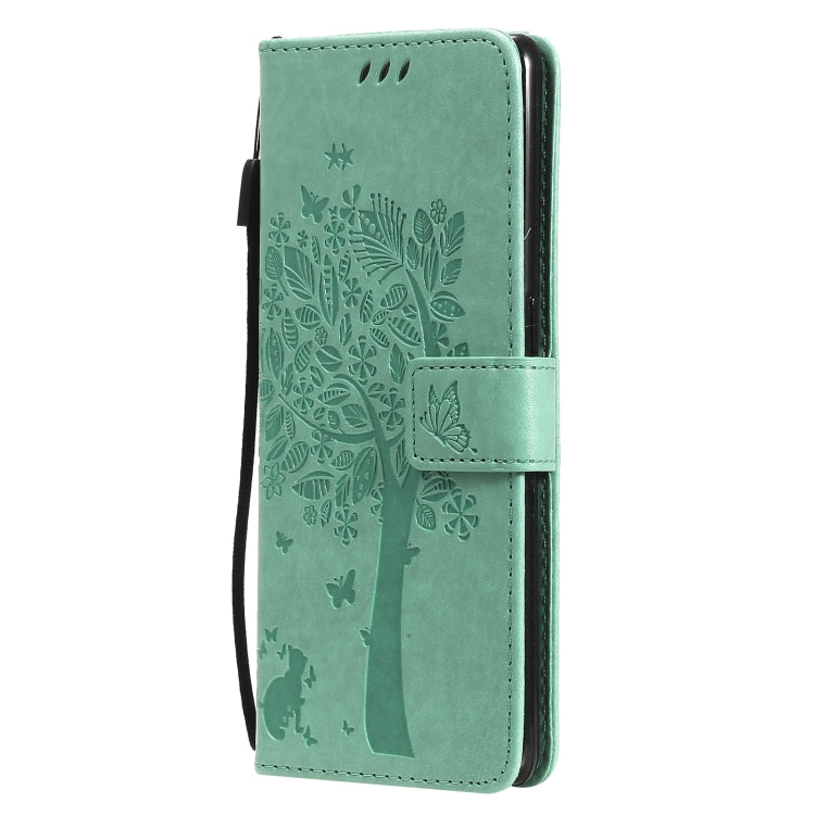 Tree & Cat Pattern Pressed Printing Horizontal Flip PU Leather Case with Holder & Card Slots & Wallet & Lanyard, For OPPO Reno5 Pro+ 5G / Find X3 Neo, For OPPO Find X3 / X3 Pro