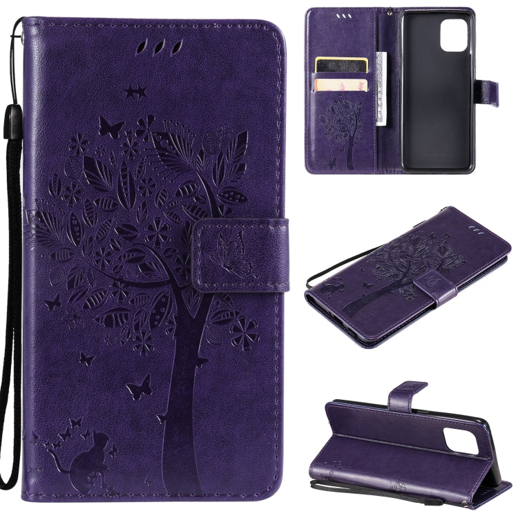 Tree & Cat Pattern Pressed Printing Horizontal Flip PU Leather Case with Holder & Card Slots & Wallet & Lanyard, For OPPO Reno5 Pro+ 5G / Find X3 Neo, For OPPO Find X3 / X3 Pro