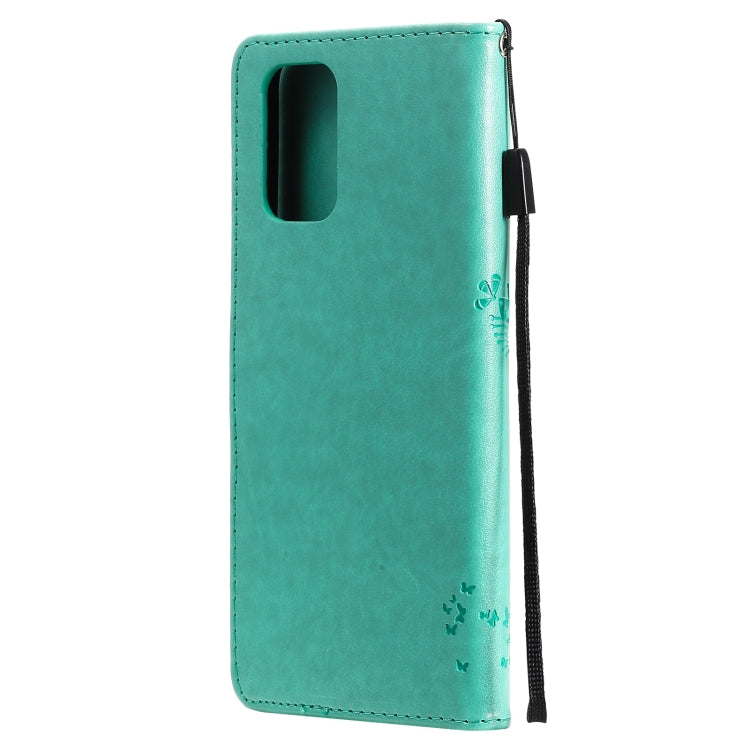 Tree & Cat Pattern Pressed Printing Horizontal Flip PU Leather Case with Holder & Card Slots & Wallet & Lanyard, For Xiaomi Redmi Note 10 4G, For Xiaomi Redmi Note 10 Pro