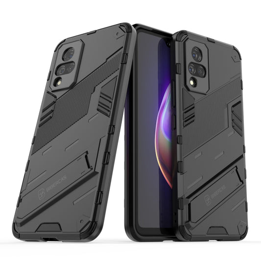 Punk Armor 2 in 1 PC + TPU Shockproof Case with Invisible Holder, For vivo V21, For Xiaomi Redmi K40 Gaming, For Honor Play 5T