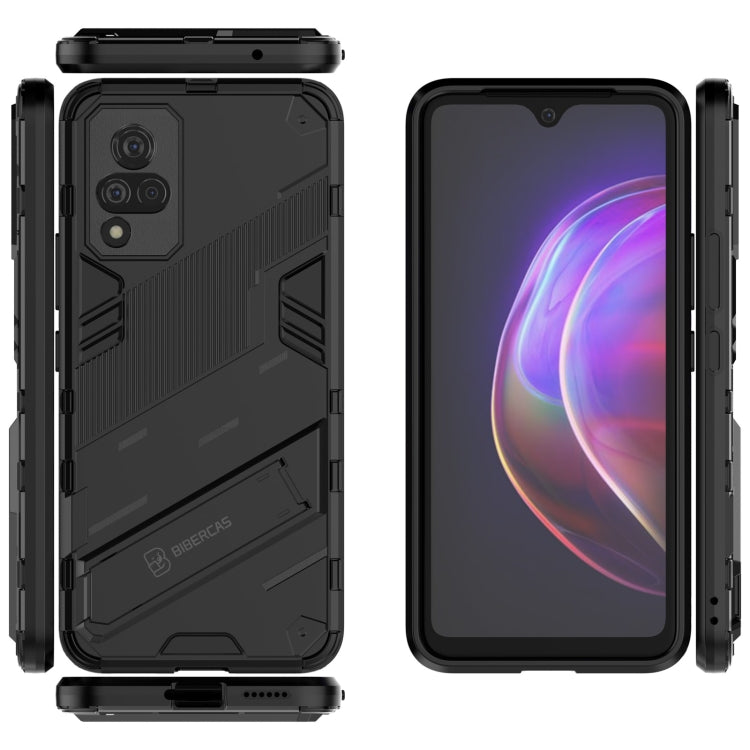 Punk Armor 2 in 1 PC + TPU Shockproof Case with Invisible Holder, For vivo V21, For Xiaomi Redmi K40 Gaming, For Honor Play 5T