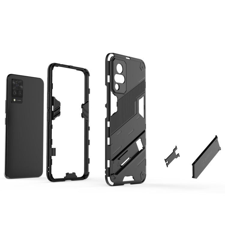 Punk Armor 2 in 1 PC + TPU Shockproof Case with Invisible Holder, For vivo V21, For Xiaomi Redmi K40 Gaming, For Honor Play 5T