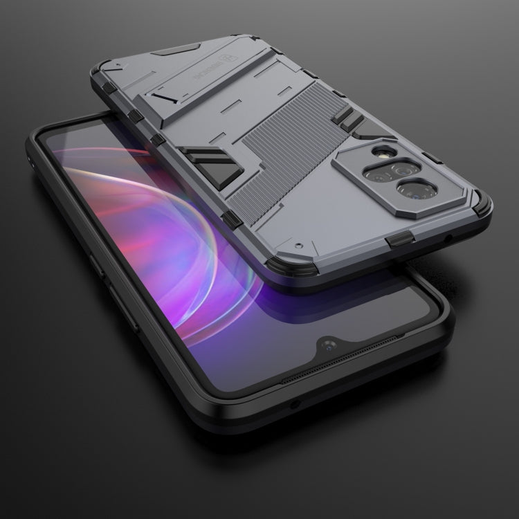 Punk Armor 2 in 1 PC + TPU Shockproof Case with Invisible Holder, For vivo V21, For Xiaomi Redmi K40 Gaming, For Honor Play 5T