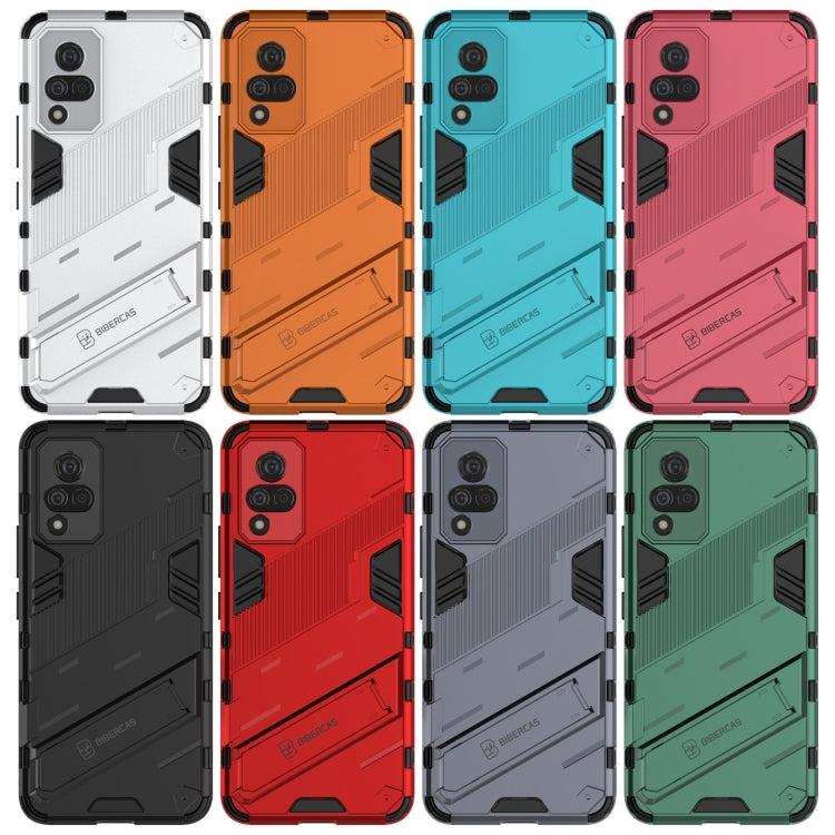 Punk Armor 2 in 1 PC + TPU Shockproof Case with Invisible Holder, For vivo V21, For Xiaomi Redmi K40 Gaming, For Honor Play 5T