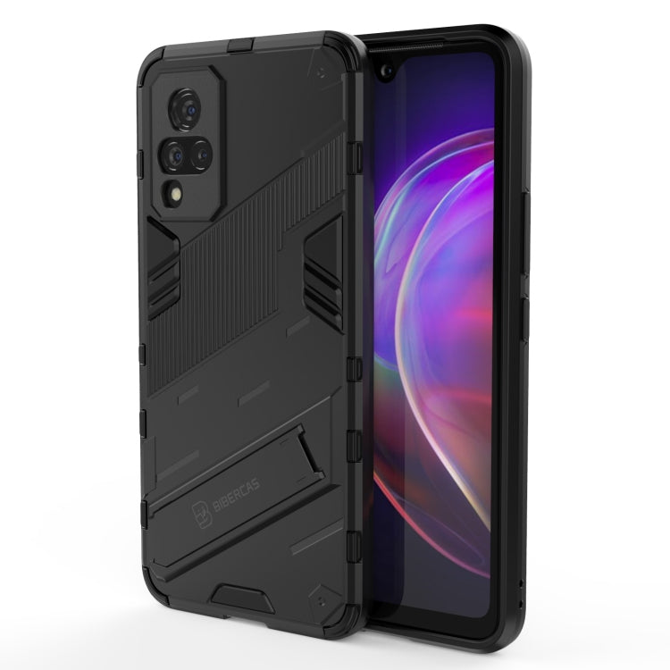 Punk Armor 2 in 1 PC + TPU Shockproof Case with Invisible Holder, For vivo V21, For Xiaomi Redmi K40 Gaming, For Honor Play 5T