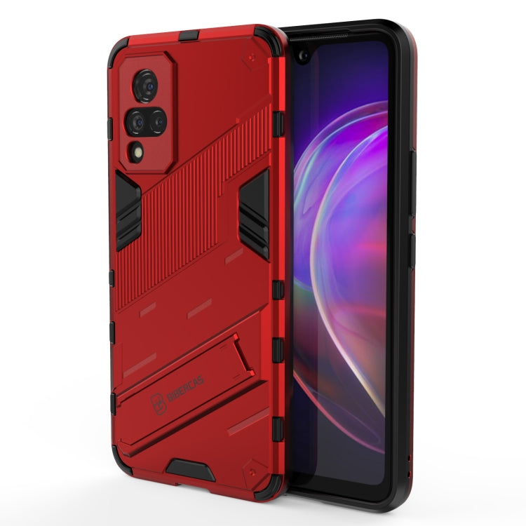 Punk Armor 2 in 1 PC + TPU Shockproof Case with Invisible Holder, For vivo V21, For Xiaomi Redmi K40 Gaming, For Honor Play 5T