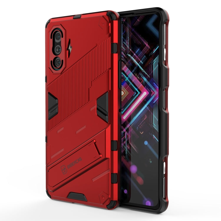 Punk Armor 2 in 1 PC + TPU Shockproof Case with Invisible Holder, For vivo V21, For Xiaomi Redmi K40 Gaming, For Honor Play 5T