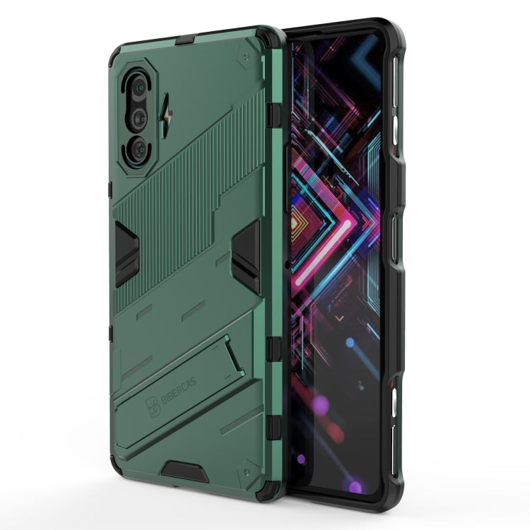 Punk Armor 2 in 1 PC + TPU Shockproof Case with Invisible Holder, For vivo V21, For Xiaomi Redmi K40 Gaming, For Honor Play 5T