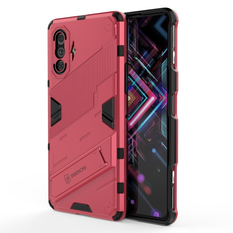 Punk Armor 2 in 1 PC + TPU Shockproof Case with Invisible Holder, For vivo V21, For Xiaomi Redmi K40 Gaming, For Honor Play 5T