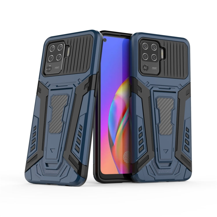 War Chariot Series Armor All-inclusive Shockproof PC + TPU Protective Case with Invisible Holder, For OPPO F19 Pro