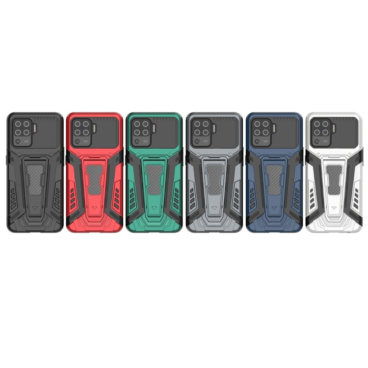 War Chariot Series Armor All-inclusive Shockproof PC + TPU Protective Case with Invisible Holder, For OPPO F19 Pro