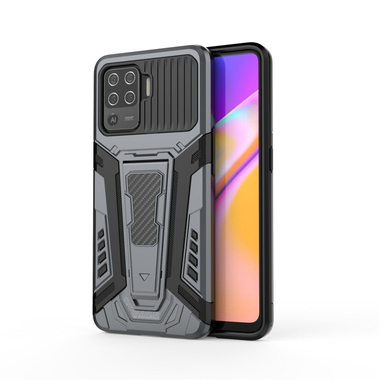 War Chariot Series Armor All-inclusive Shockproof PC + TPU Protective Case with Invisible Holder, For OPPO F19 Pro, For OPPO F19 Pro+ 5G, For OPPO Realme 8