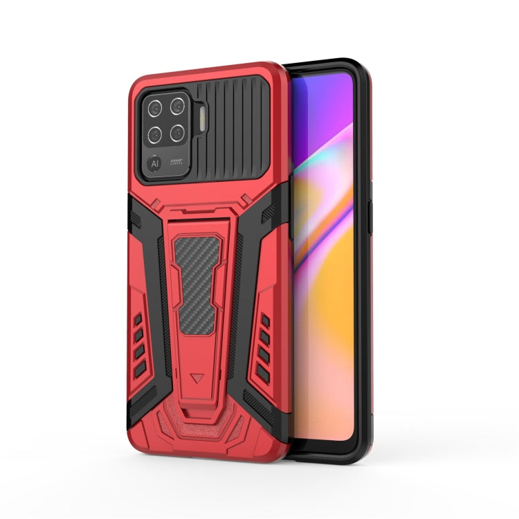 War Chariot Series Armor All-inclusive Shockproof PC + TPU Protective Case with Invisible Holder, For OPPO F19 Pro