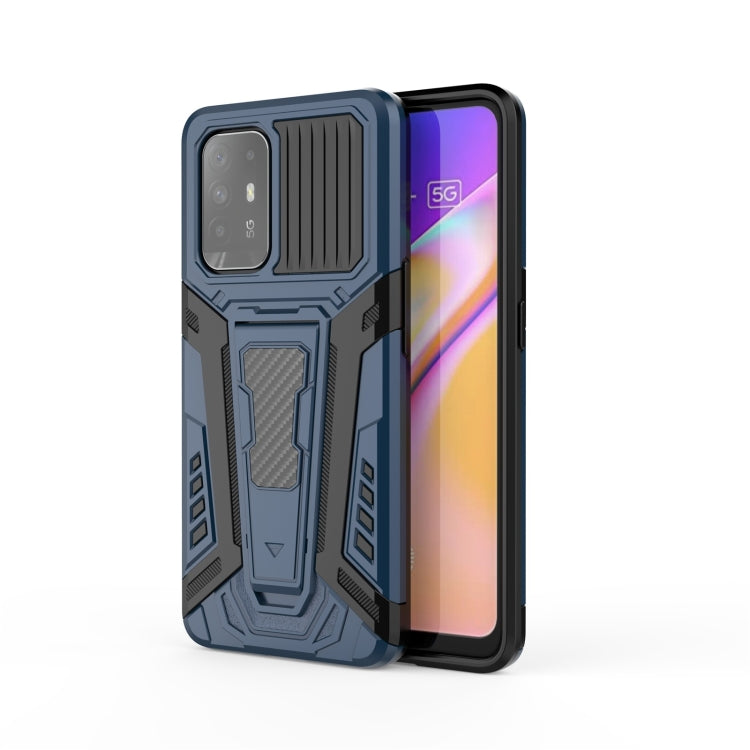 War Chariot Series Armor All-inclusive Shockproof PC + TPU Protective Case with Invisible Holder, For OPPO F19 Pro, For OPPO F19 Pro+ 5G, For OPPO Realme 8