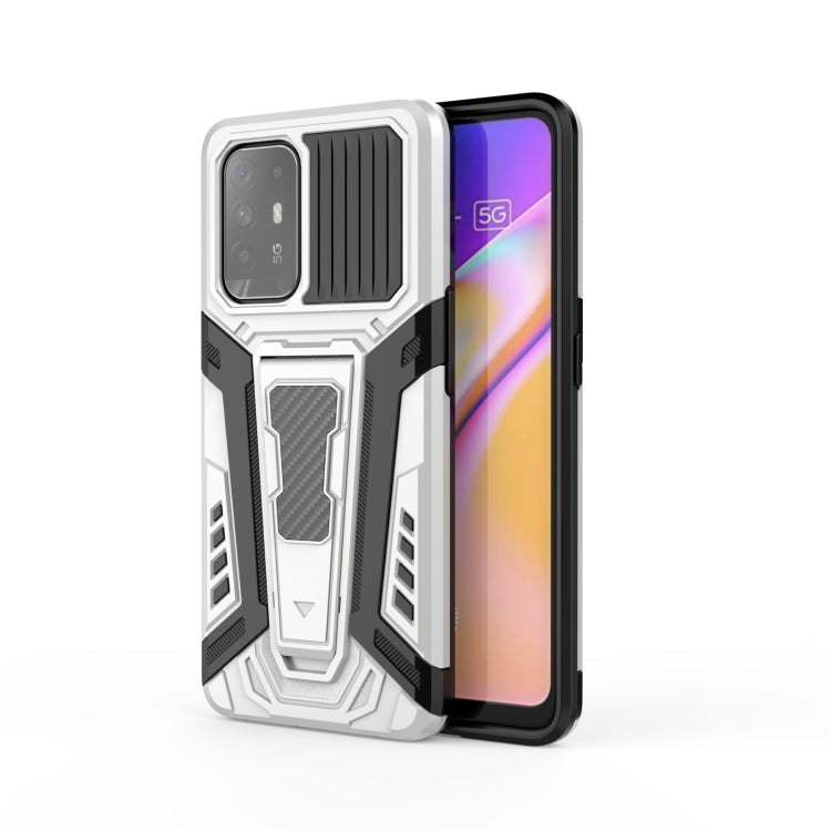 War Chariot Series Armor All-inclusive Shockproof PC + TPU Protective Case with Invisible Holder, For OPPO F19 Pro, For OPPO F19 Pro+ 5G, For OPPO Realme 8