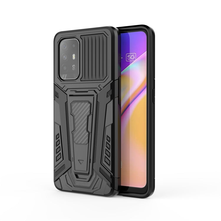 War Chariot Series Armor All-inclusive Shockproof PC + TPU Protective Case with Invisible Holder, For OPPO F19 Pro, For OPPO F19 Pro+ 5G, For OPPO Realme 8