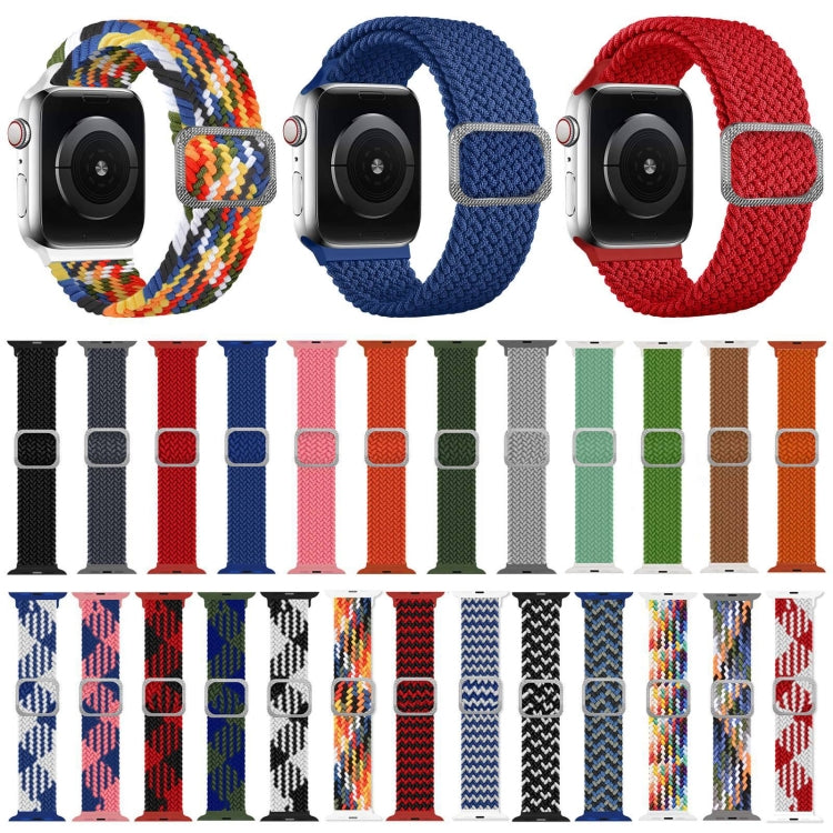 Buckle Braided Elastic Strap Watch Band For Apple Watch Series 9&amp;8&amp;7 41mm / SE 3&amp;SE 2&amp;6&amp;SE&amp;5&amp;4 40mm / 3&amp;2&amp;1 38mm(Rainbow Color), For Apple Watch Series 7 41mm / 6 &amp; SE &amp; 5 &amp; 4 40mm / 3 &amp; 2 &amp; 1 38mm