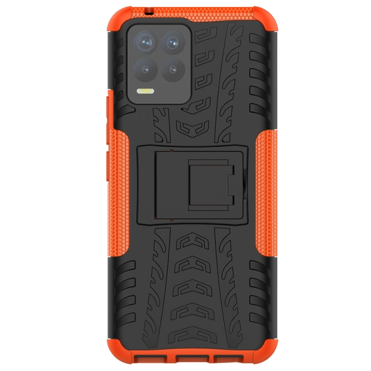 Tire Texture Shockproof TPU+PC Protective Case with Holder, For OPPO Realme 8 / 8 Pro, For OPPO Realme C21 / C20