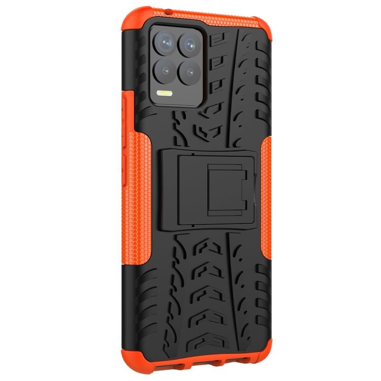 Tire Texture Shockproof TPU+PC Protective Case with Holder, For OPPO Realme 8 / 8 Pro, For OPPO Realme C21 / C20