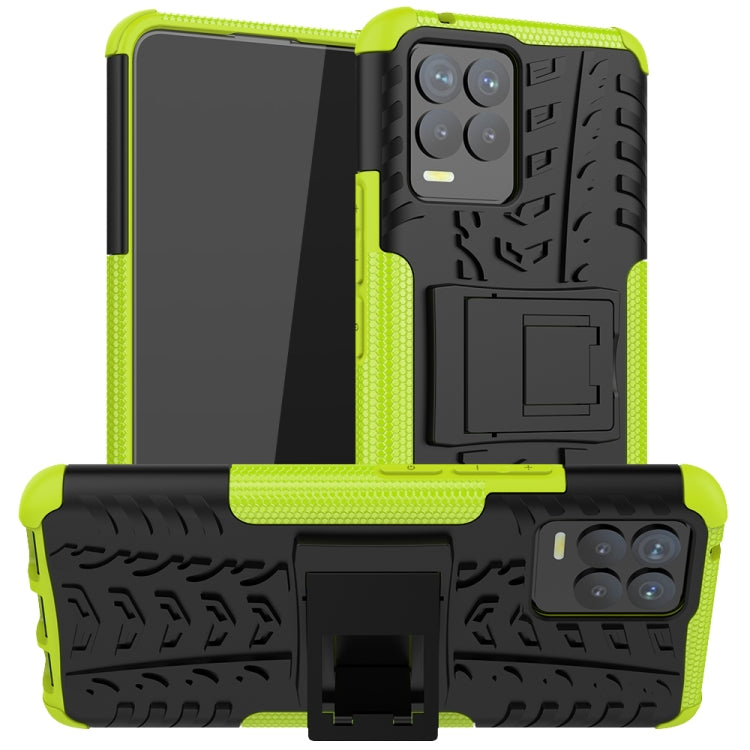 Tire Texture Shockproof TPU+PC Protective Case with Holder, For OPPO Realme 8 / 8 Pro, For OPPO Realme C21 / C20