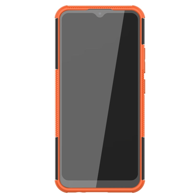 Tire Texture Shockproof TPU+PC Protective Case with Holder, For OPPO Realme C21 / C20