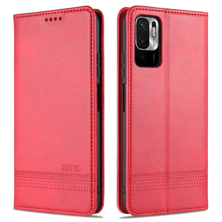 AZNS Magnetic Calf Texture Horizontal Flip Leather Case with Card Slots & Holder & Wallet, For vivo 21, For Xiaomi Redmi Note 10 5G, For Xiaomi Poco M3 Pro 5G