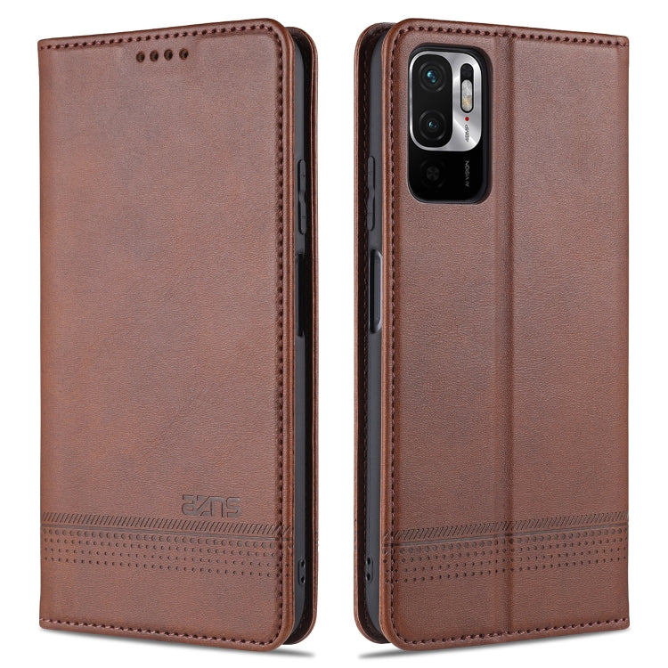 AZNS Magnetic Calf Texture Horizontal Flip Leather Case with Card Slots & Holder & Wallet, For vivo 21, For Xiaomi Redmi Note 10 5G, For Xiaomi Poco M3 Pro 5G