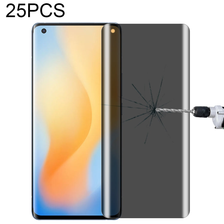 25 PCS 0.3mm 9H Surface Hardness 3D Curved Surface Privacy Glass Film, For Xiaomi Mi 11 (25 PCS), For vivo X50 Pro (25 PCS), For OPPO Reno5 Pro 5G (25 PCS), For OnePlus 8 Pro (25 PCS), For Meizu 18 Pro / 18s Pro (25 PCS), For OPPO Reno6 Pro 5G (25 PCS)...