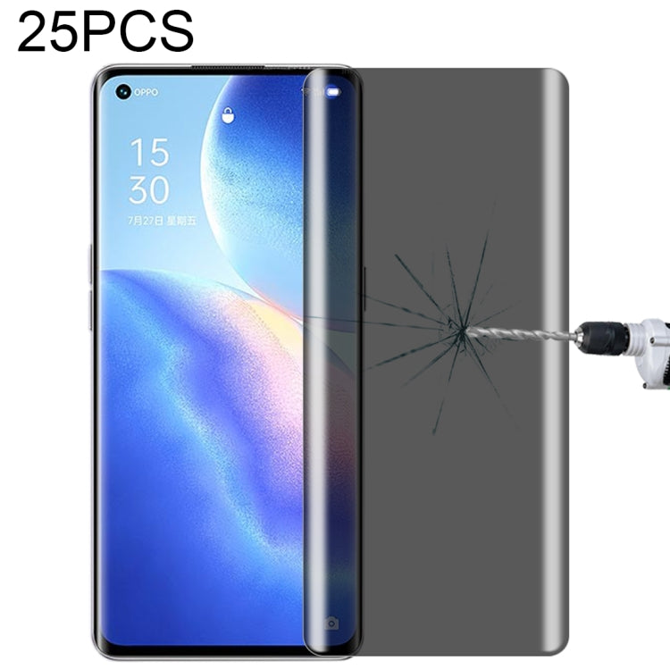 25 PCS 0.3mm 9H Surface Hardness 3D Curved Surface Privacy Glass Film, For Xiaomi Mi 11 (25 PCS), For vivo X50 Pro (25 PCS), For OPPO Reno5 Pro 5G (25 PCS), For OnePlus 8 Pro (25 PCS), For Meizu 18 Pro / 18s Pro (25 PCS), For OPPO Reno6 Pro 5G (25 PCS)...