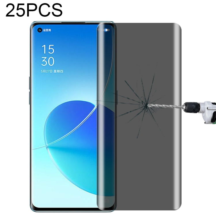 25 PCS 0.3mm 9H Surface Hardness 3D Curved Surface Privacy Glass Film, For Xiaomi Mi 11 (25 PCS), For vivo X50 Pro (25 PCS), For OPPO Reno5 Pro 5G (25 PCS), For OnePlus 8 Pro (25 PCS), For Meizu 18 Pro / 18s Pro (25 PCS), For OPPO Reno6 Pro 5G (25 PCS)...
