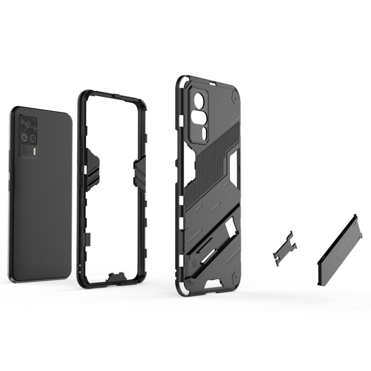 Punk Armor 2 in 1 PC + TPU Shockproof Case with Invisible Holder, For vivo S9e, For Samsung Galaxy F52 5G