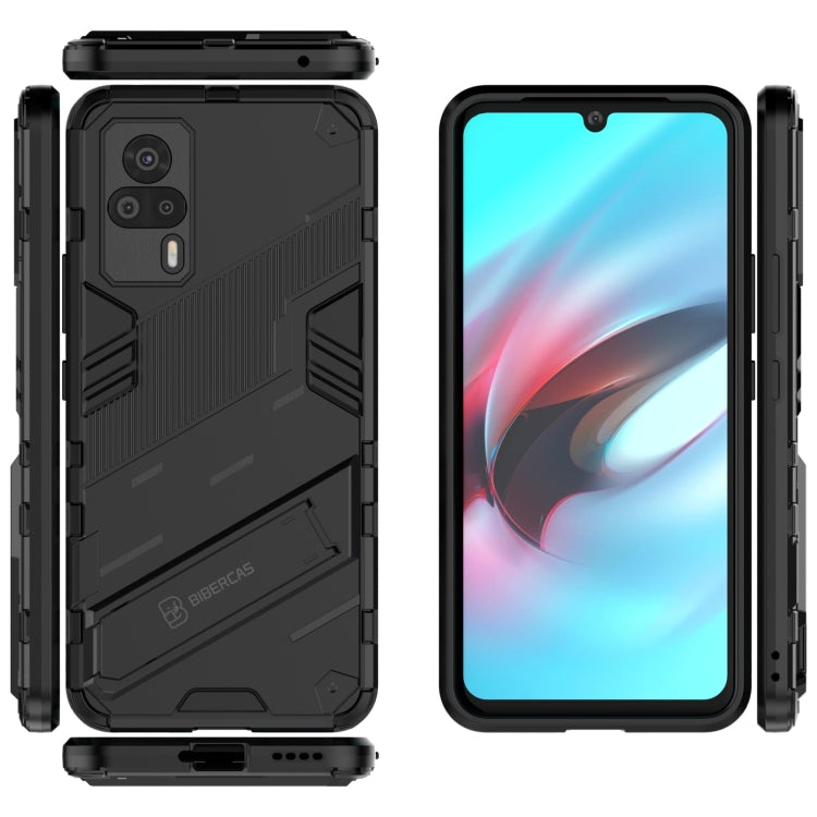 Punk Armor 2 in 1 PC + TPU Shockproof Case with Invisible Holder, For vivo S9e, For Samsung Galaxy F52 5G