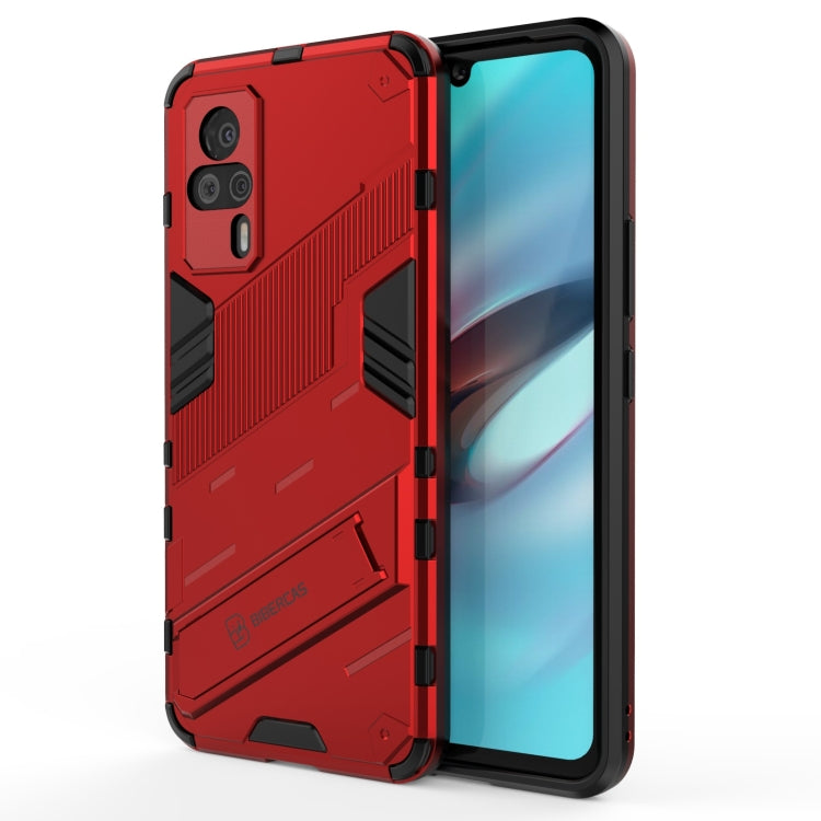 Punk Armor 2 in 1 PC + TPU Shockproof Case with Invisible Holder, For vivo S9e, For Samsung Galaxy F52 5G