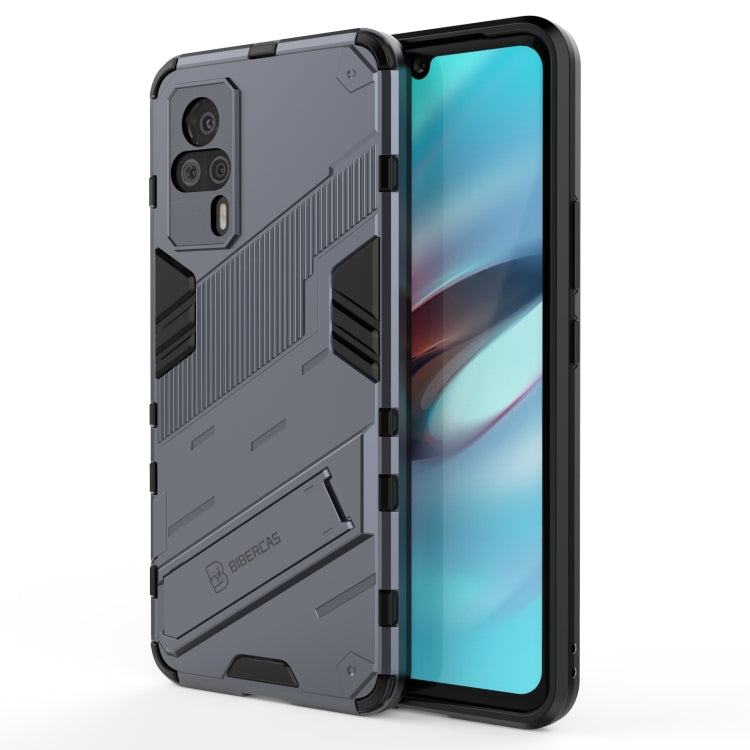 Punk Armor 2 in 1 PC + TPU Shockproof Case with Invisible Holder, For vivo S9e, For Samsung Galaxy F52 5G