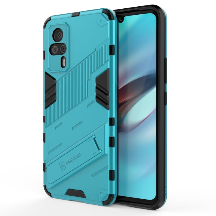 Punk Armor 2 in 1 PC + TPU Shockproof Case with Invisible Holder, For vivo S9e, For Samsung Galaxy F52 5G