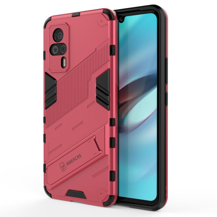 Punk Armor 2 in 1 PC + TPU Shockproof Case with Invisible Holder, For vivo S9e, For Samsung Galaxy F52 5G