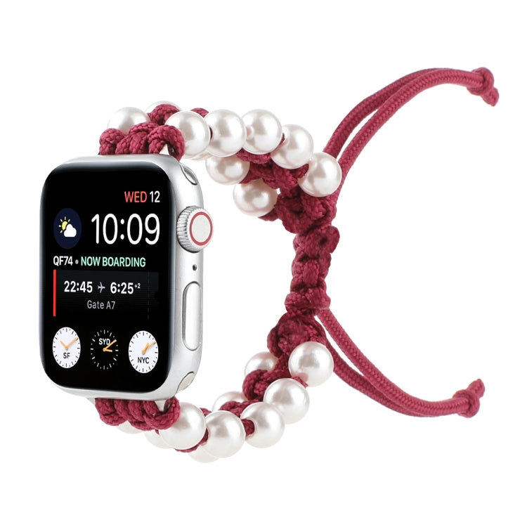 Umbrella Rope Bead Nylon Replacement Watchbands For Apple Watch Series 6 & SE &, For Apple Watch Ultra 49mm / Series 8&7 45mm / SE 2&6&SE&5&4 44mm / 3&2&1 42mm, For Apple Watch Series 8&7 41mm / SE 2&6&SE&5&4 40mm / 3&2&1 38mm