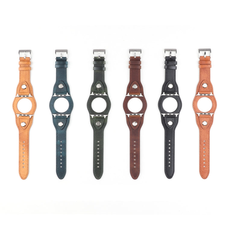 Leather Replacement Strap Watchband, For Apple Watch Series 7 41mm / &amp; 6 &amp; SE &amp; 5 &amp; 4 40mm, For Apple Watch Series 7 45mm / &amp; 6 &amp; SE &amp; 5 &amp; 4 44mm