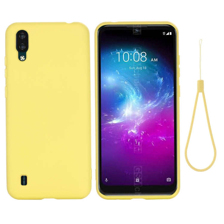 Pure Color Liquid Silicone Shockproof Full Coverage Case, For ZTE A5 2020, For ZTE A7 2020