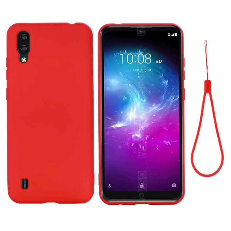 Pure Color Liquid Silicone Shockproof Full Coverage Case, For ZTE A5 2020, For ZTE A7 2020